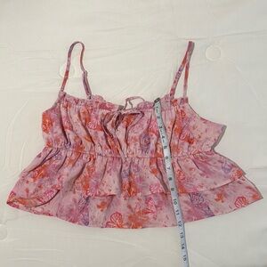 Women’s Size Large Crop Top Pink Tank